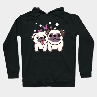 Cute Dog Couple Valentine Hoodie